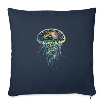 Jellyfish - Sofa pillowcase 17,3'' x 17,3'' (45 x 45 cm) - navy - Front