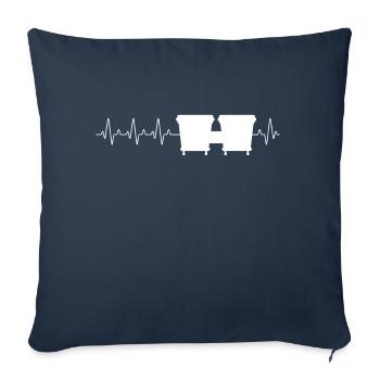 Bongo's Heartbeat Musical Instrument Bongo Drummer - Sofa pillowcase 17,3'' x 17,3'' (45 x 45 cm) - navy - Front
