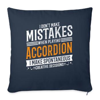 Akkordeon Kreativer Akkordeonspieler - Sofakissenbezug 45 x 45 cm - Navy - Vorne