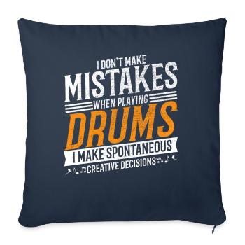 Drum Music Lovers Creative Drummer - Sofa pillowcase 17,3'' x 17,3'' (45 x 45 cm) - navy - Front