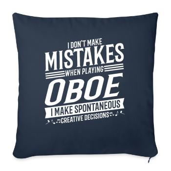 Oboe Spieler Musikinstrument Musik Oboist - Sofakissenbezug 45 x 45 cm - Navy - Vorne
