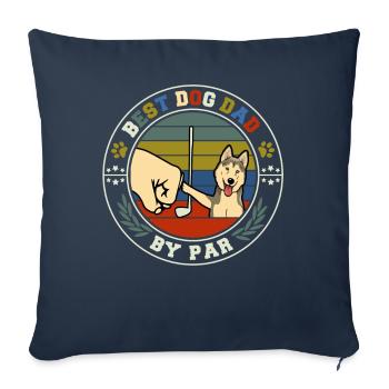 Best Dog Dad By Par - Sofa pillowcase 17,3'' x 17,3'' (45 x 45 cm) - navy - Front