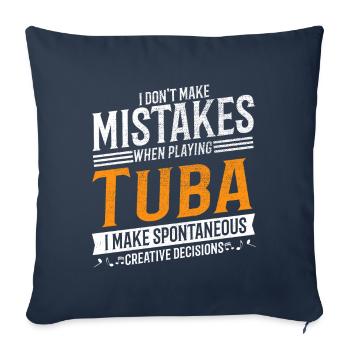 Tuba Music Lover Creative Tuba Player - Sofa pillowcase 17,3'' x 17,3'' (45 x 45 cm) - navy - Front