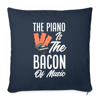 Drôle de pianiste Piano Piano Pianiste - Housse de coussin décorative 45 x 45 cm - bleu marine - Devant
