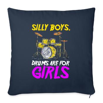 Drums Drummer Gift - Sofa pillowcase 17,3'' x 17,3'' (45 x 45 cm) - navy - Front