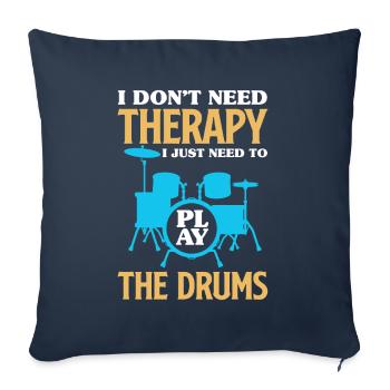 Drums Drummer Gift - Sofa pillowcase 17,3'' x 17,3'' (45 x 45 cm) - navy - Front