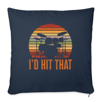 Drums Drummer Gift - Sofa pillowcase 17,3'' x 17,3'' (45 x 45 cm) - navy - Front