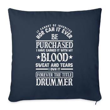 Drums Drummer Gift - Sofa pillowcase 17,3'' x 17,3'' (45 x 45 cm) - navy - Front