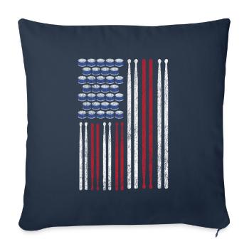 Drums Drummer Gift - Sofa pillowcase 17,3'' x 17,3'' (45 x 45 cm) - navy - Front
