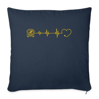 Funny school bus driver school bus bus driver - Sofa pillowcase 17,3'' x 17,3'' (45 x 45 cm) - navy - Front