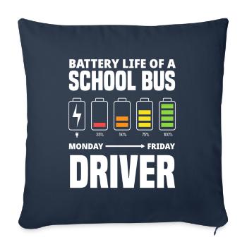 Funny school bus driver school bus bus driver - Sofa pillowcase 17,3'' x 17,3'' (45 x 45 cm) - navy - Front