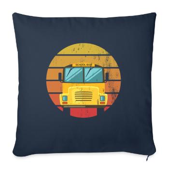 Funny school bus driver school bus bus driver - Sofa pillowcase 17,3'' x 17,3'' (45 x 45 cm) - navy - Front
