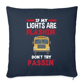 Funny school bus driver school bus bus driver - Sofa pillowcase 17,3'' x 17,3'' (45 x 45 cm) - navy - Front