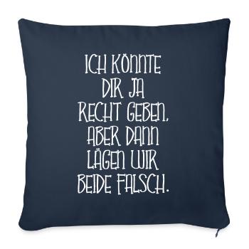 Recht Geben Zustimmen Wissen Alleswisser Geschenk - Sofakissenbezug 45 x 45 cm - Navy - Vorne