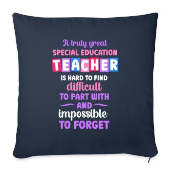 A truly great special education teacher - Sofakissenbezug 45 x 45 cm - Navy - Vorne