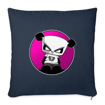 Gaming Panda Gangsta Panda lustig süß cool - Sofakissenbezug 45 x 45 cm - Navy - Vorne