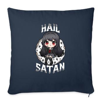 Hail Satan I Creepy Cute Witch - Sofa pillowcase 17,3'' x 17,3'' (45 x 45 cm) - navy - Front