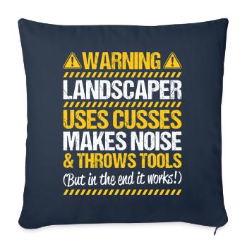 Landscape Gardener Horticulture Landscaping Garden - Sofa pillowcase 17,3'' x 17,3'' (45 x 45 cm) - navy - Front