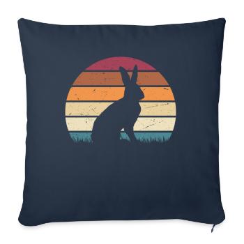 Rabbit Rabbit Pet Rabbit Mama Gift - Sofa pillowcase 17,3'' x 17,3'' (45 x 45 cm) - navy - Front