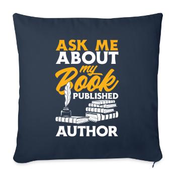 Author Author Funny Author Gift - Sofa pillowcase 17,3'' x 17,3'' (45 x 45 cm) - navy - Front