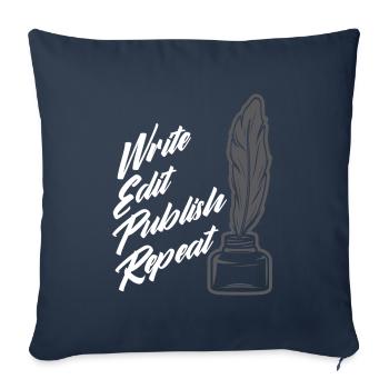 Author Author Funny Author Gift - Sofa pillowcase 17,3'' x 17,3'' (45 x 45 cm) - navy - Front