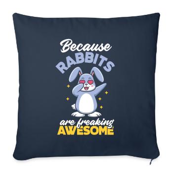 Rabbit Rabbit Pet Rabbit Mama Gift - Sofa pillowcase 17,3'' x 17,3'' (45 x 45 cm) - navy - Front