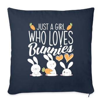 Rabbit Rabbit Pet Rabbit Mama Gift - Sofa pillowcase 17,3'' x 17,3'' (45 x 45 cm) - navy - Front