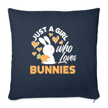 Rabbit Rabbit Pet Rabbit Mama Gift - Sofa pillowcase 17,3'' x 17,3'' (45 x 45 cm) - navy - Front