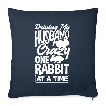 Rabbit Rabbit Pet Rabbit Mama Gift - Sofa pillowcase 17,3'' x 17,3'' (45 x 45 cm) - navy - Front