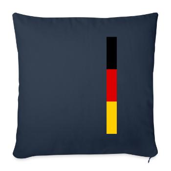 Allemagne Drapeau Allemagne Drapeau Allemand Allemand - Housse de coussin décorative 45 x 45 cm - bleu marine - Devant