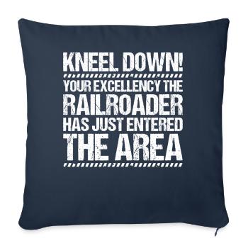Railroader Train Driver Railroader - Sofa pillowcase 17,3'' x 17,3'' (45 x 45 cm) - navy - Front