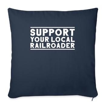 Railroader Train Driver Railroader - Sofa pillowcase 17,3'' x 17,3'' (45 x 45 cm) - navy - Front