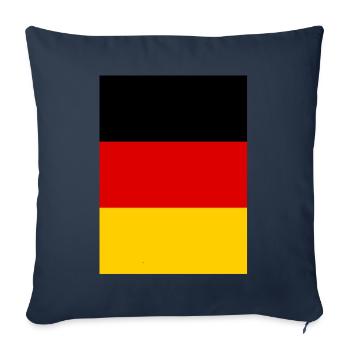 Allemagne Drapeau Allemagne Drapeau Allemand Allemand - Housse de coussin décorative 45 x 45 cm - bleu marine - Devant