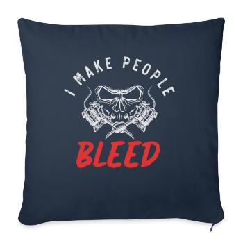Tatoueur Drôle Tatoueur Tatoueur Tatouage - Housse de coussin décorative 45 x 45 cm - bleu marine - Devant