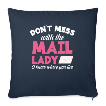 Funny Letter Deliverer Post Post Gifts - Sofa pillowcase 17,3'' x 17,3'' (45 x 45 cm) - navy - Front
