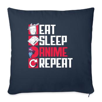 Drôle de cadeau d’anime - Housse de coussin décorative 45 x 45 cm - bleu marine - Devant