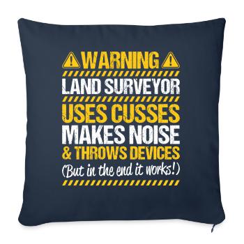 Vermessungstechniker Vermesser Land Surveyor - Sofa pillowcase 17,3'' x 17,3'' (45 x 45 cm) - navy - Front