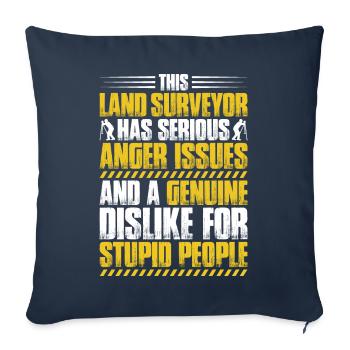 Vermessungstechniker Vermesser Land Surveyor - Sofa pillowcase 17,3'' x 17,3'' (45 x 45 cm) - navy - Front