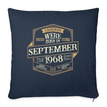 September 1968 Birthday Man - Sofa pillowcase 17,3'' x 17,3'' (45 x 45 cm) - navy - Front