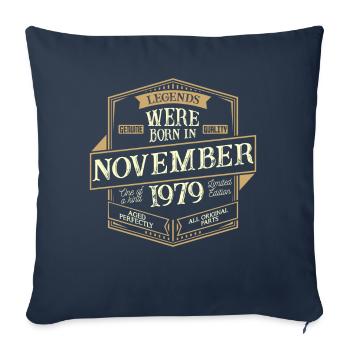 November 1979 Birthday Man - Sofa pillowcase 17,3'' x 17,3'' (45 x 45 cm) - navy - Front