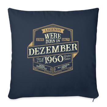 December 1960 Birthday Man - Sofa pillowcase 17,3'' x 17,3'' (45 x 45 cm) - navy - Front