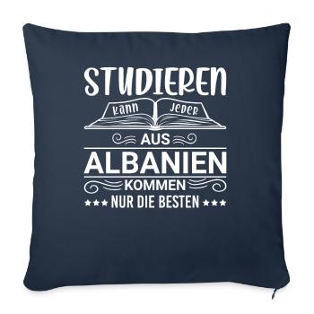 Studieren kann jeder Albanien Albaner - Sofakissenbezug 45 x 45 cm - Navy - Vorne