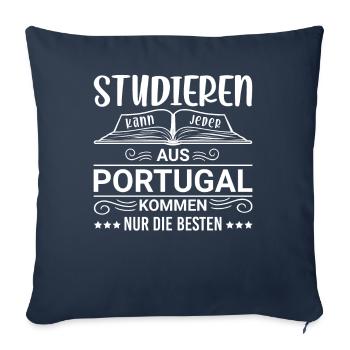 Studieren kann jeder Portugal Porte - Sofakissenbezug 45 x 45 cm - Navy - Vorne