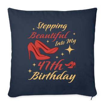 47th Birthday Gift 47 Years Fun Gift Idea - Sofa pillowcase 17,3'' x 17,3'' (45 x 45 cm) - navy - Front