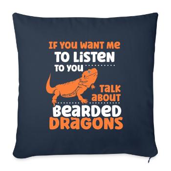 talk about Bearded Dragons - Sofakissenbezug 45 x 45 cm - Navy - Vorne