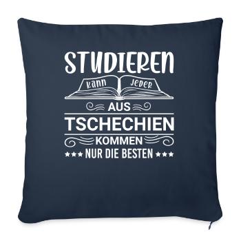 Studieren kann jeder Tschechien Tscheche - Sofakissenbezug 45 x 45 cm - Navy - Vorne