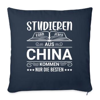 Studieren kann jeder China Chinese - Sofakissenbezug 45 x 45 cm - Navy - Vorne