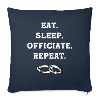 Registraire Registraire Registrar Mariage - Housse de coussin décorative 45 x 45 cm - bleu marine - Devant