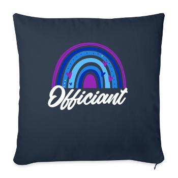 Registraire Registraire Registrar Mariage - Housse de coussin décorative 45 x 45 cm - bleu marine - Devant