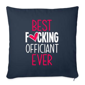 Registraire Registraire Registrar Mariage - Housse de coussin décorative 45 x 45 cm - bleu marine - Devant